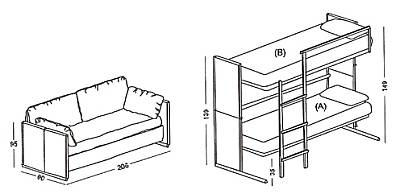 Doc sofa deals bunk bed price