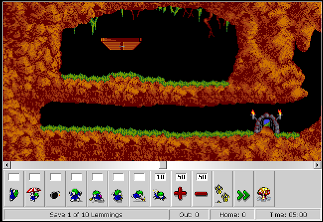 Playable Lemmings made with DHTML - GIGAZINE