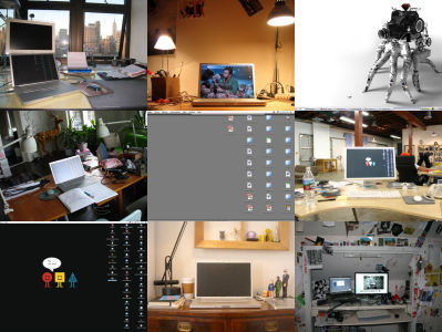 デザイナーのパソコンのデスクトップと現実世界のデスクトップを比較 Gigazine