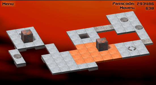 3D - Bloxorz Game (Difficulty 6)