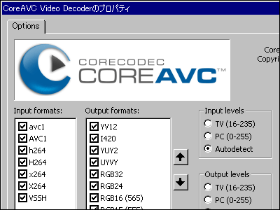 coreavc h.264 비디오 코덱 프로