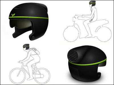 Futuristic cheap bike helmet