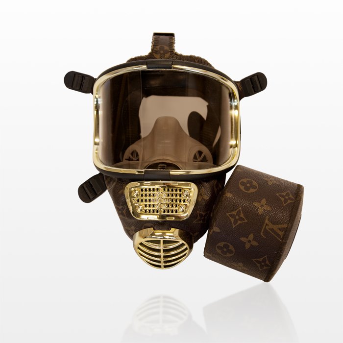 Gas Mask Treated With Louis Vuitton And Gucci Brand Logo - GIGAZINE