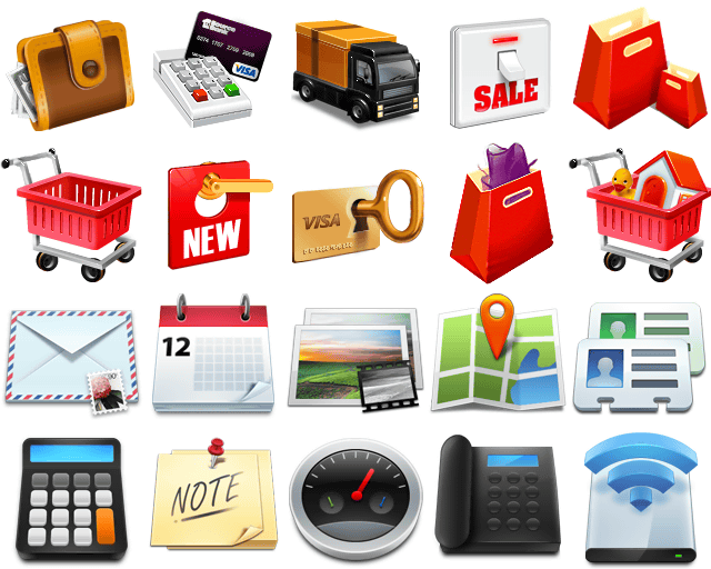 フリーで商用可のハイクオリティなネットショップ用アイコンセット E Commerce Icon Set モバイル用アイコンセット Mobile Icon Set Gigazine