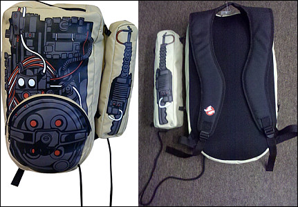 Proton pack style rucksack catching the ghost of 'Ghostbusters