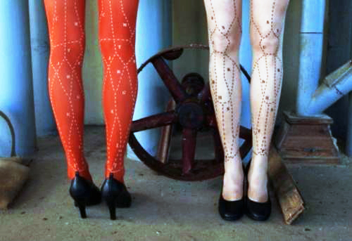 lots 'o dots.  Style, Red tights, Fashion