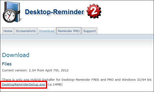 Desktop Reminder Pro 2.7 25