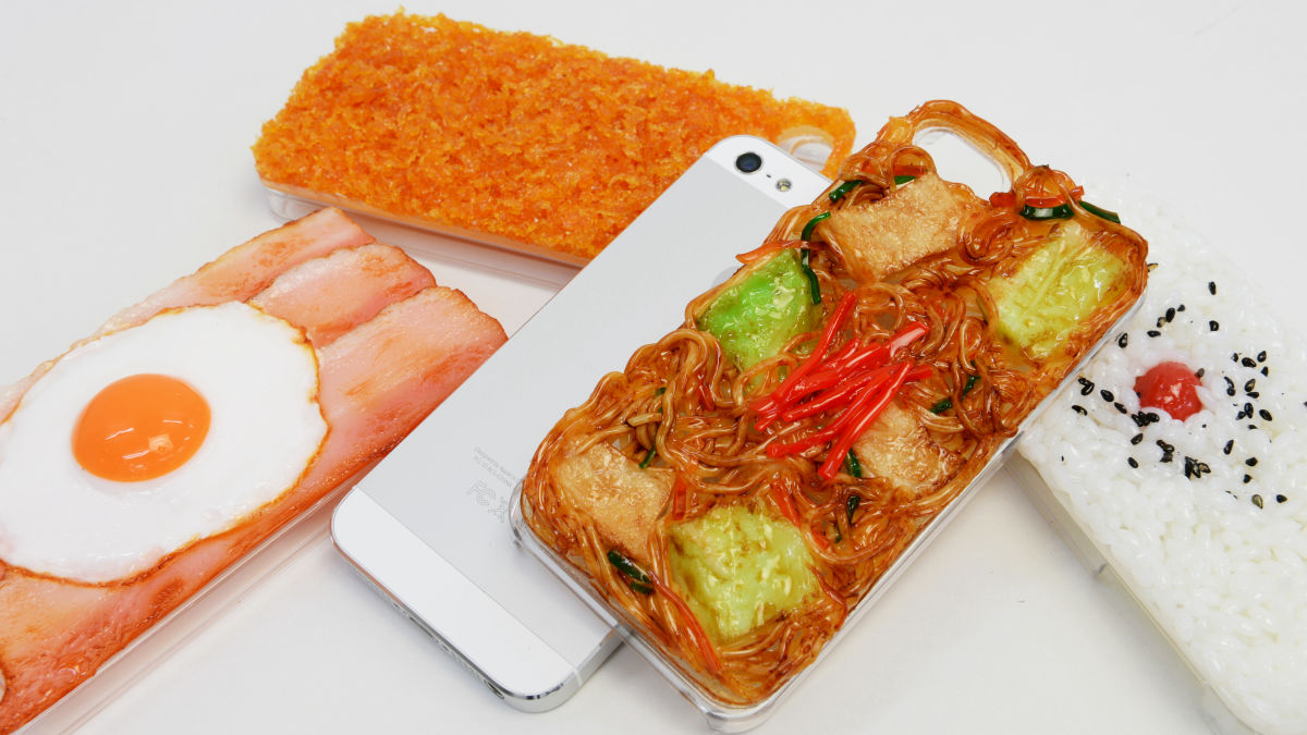 Iphone 5が美味しそうになる焼きそば 衣フライ 日の丸弁当 ベーコンエッグ風ケース Gigazine