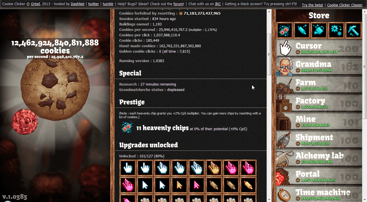 That cookie clicker evolved into rain version 2 - GIGAZINE