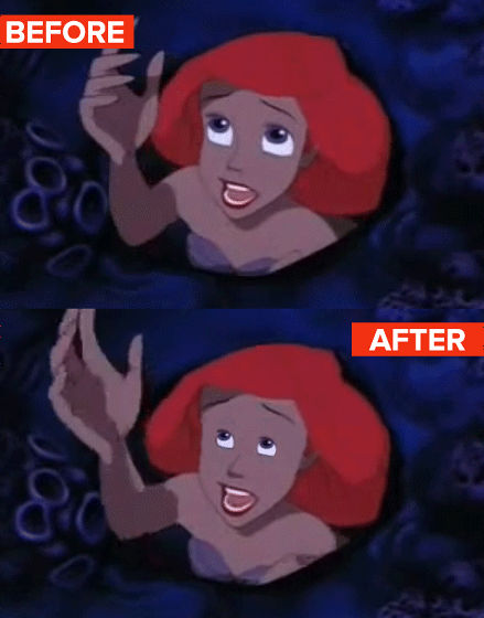 disney princess with normal eyes