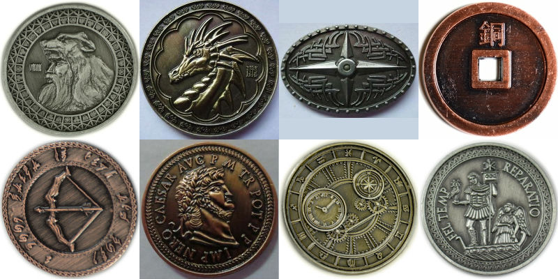 Fantasy Coins set of 15 kinds of designs like world like