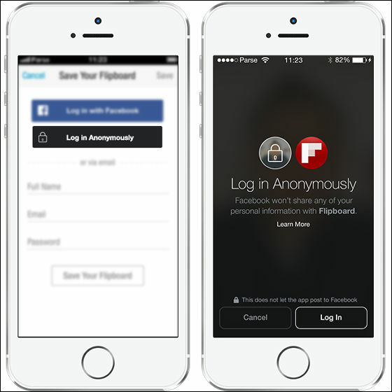 Facebook announces Anonymous Login to log in without giving personal  information to the application - GIGAZINE