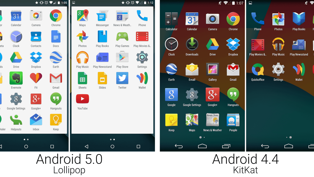 android lollipop app icons