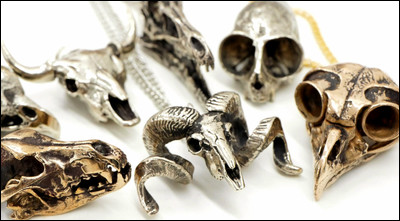 Tiny, Digitally-Captured, Metal Animal Skulls – Fire & Bone