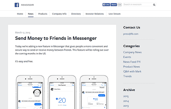 Send Money to Friends in Messenger