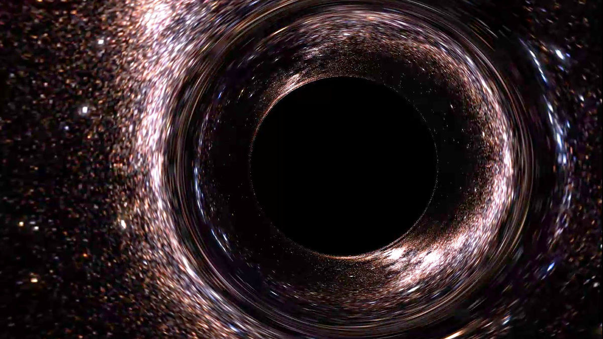 ブラックホールを物理学に基づいてリアルタイムシミュレーションするとこうなる Gigazine