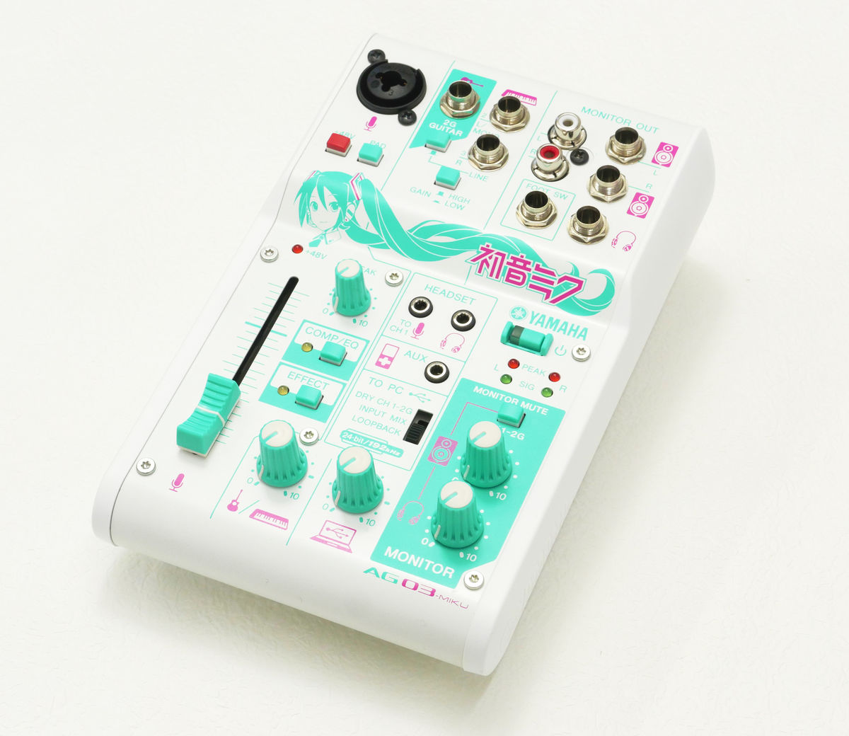 I tried various kinds of YAMAHA mini mixer AG03-MIKU which collaborated  with Hatsune Miku - GIGAZINE