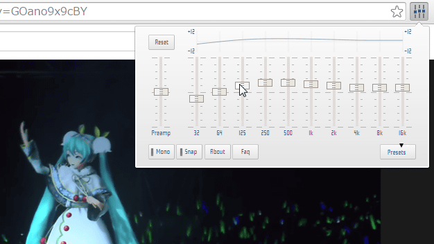 Youtubeやvimeoの音質を自分好みに操作できるchrome拡張機能 Audio Eq Gigazine