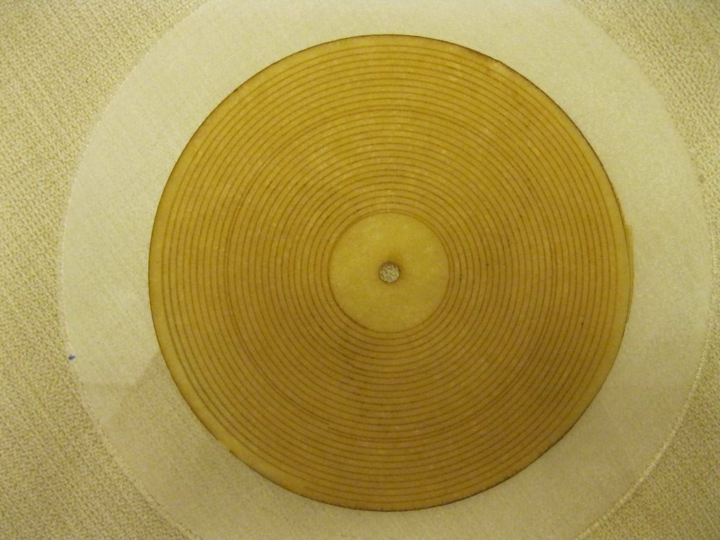 An Actual Playable Tortilla Record Etched with a Laser Cutter animated gif