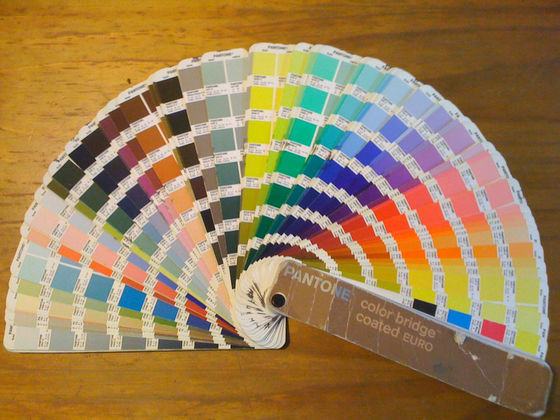 How does Pantone (Pantone) in the color swatch book change 