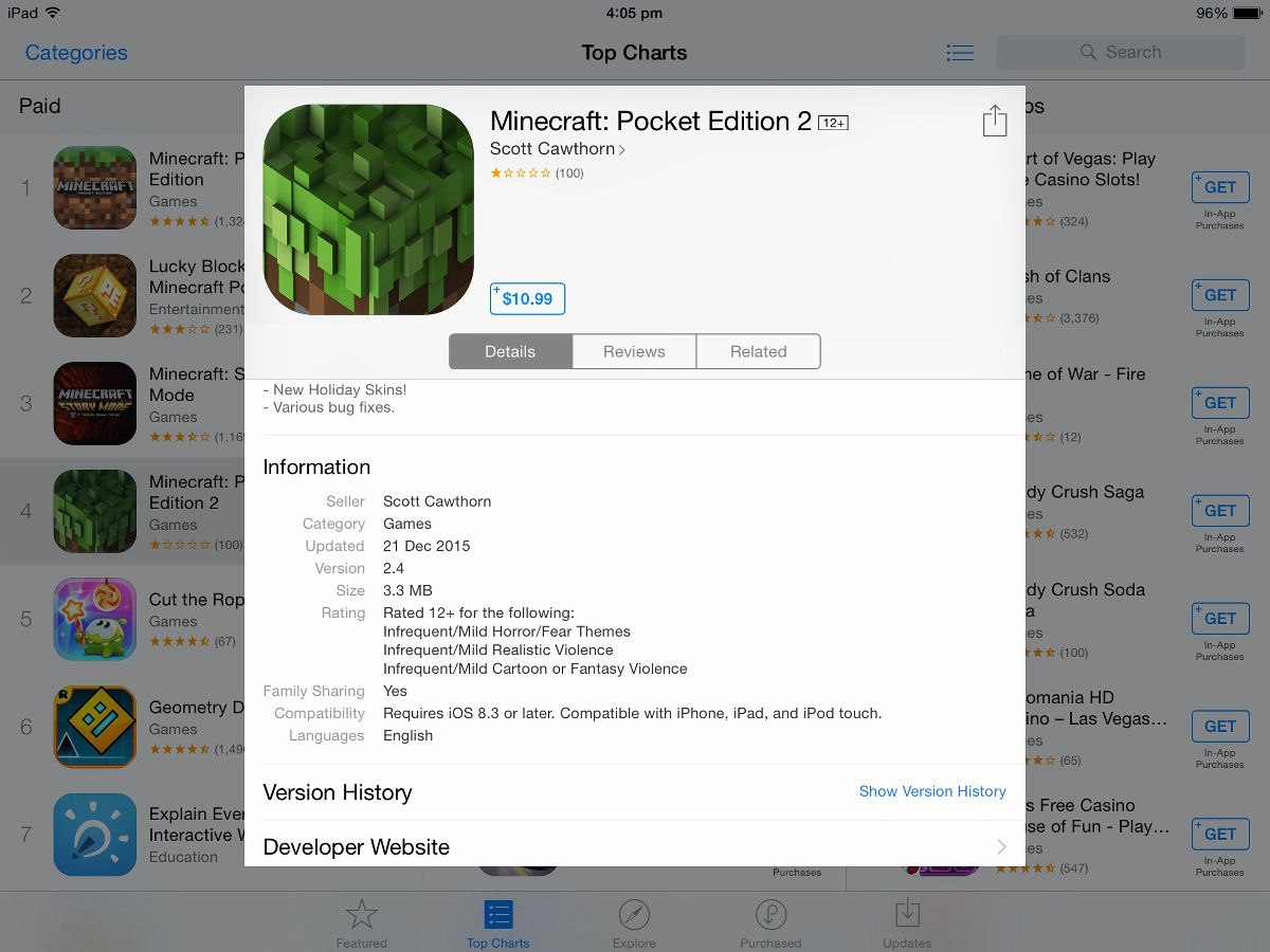 Fake Minecraft apps may have scammed millions of users for bogus software