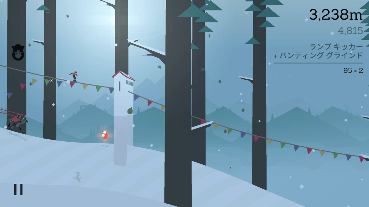 無料ゲームアプリ Alto S Adventure Android版で幻想的な雪山を滑りまくってみた Gigazine