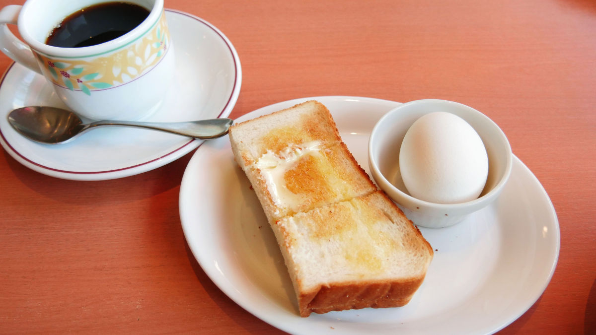 With only 235 yen coffee with boiled eggs & toast, coffee steaming freedom  and cospa extreme level Denny's New Morning Set - GIGAZINE