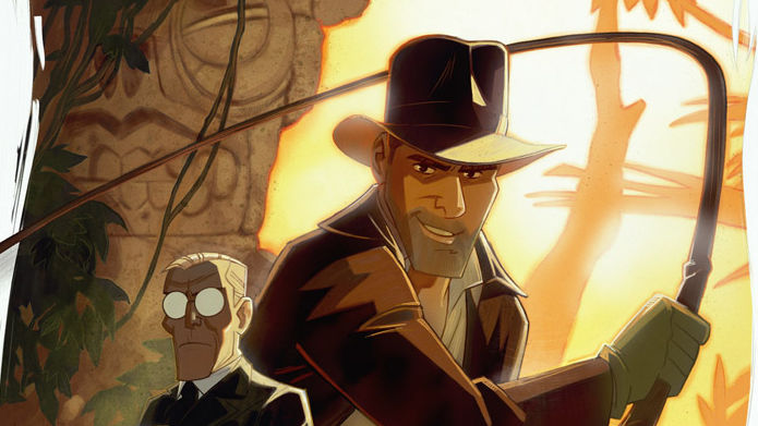 The Indiana Jones appeared as an animation, and the short animation 