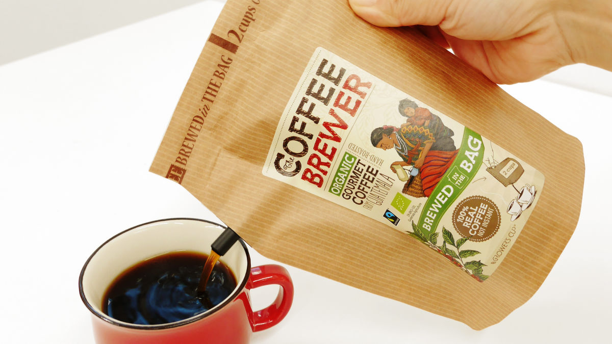 バッグにお湯を注ぐだけ で外出先でも本格コーヒーが完成する携帯式コーヒーメーカー The Coffeebrewer レビュー Gigazine