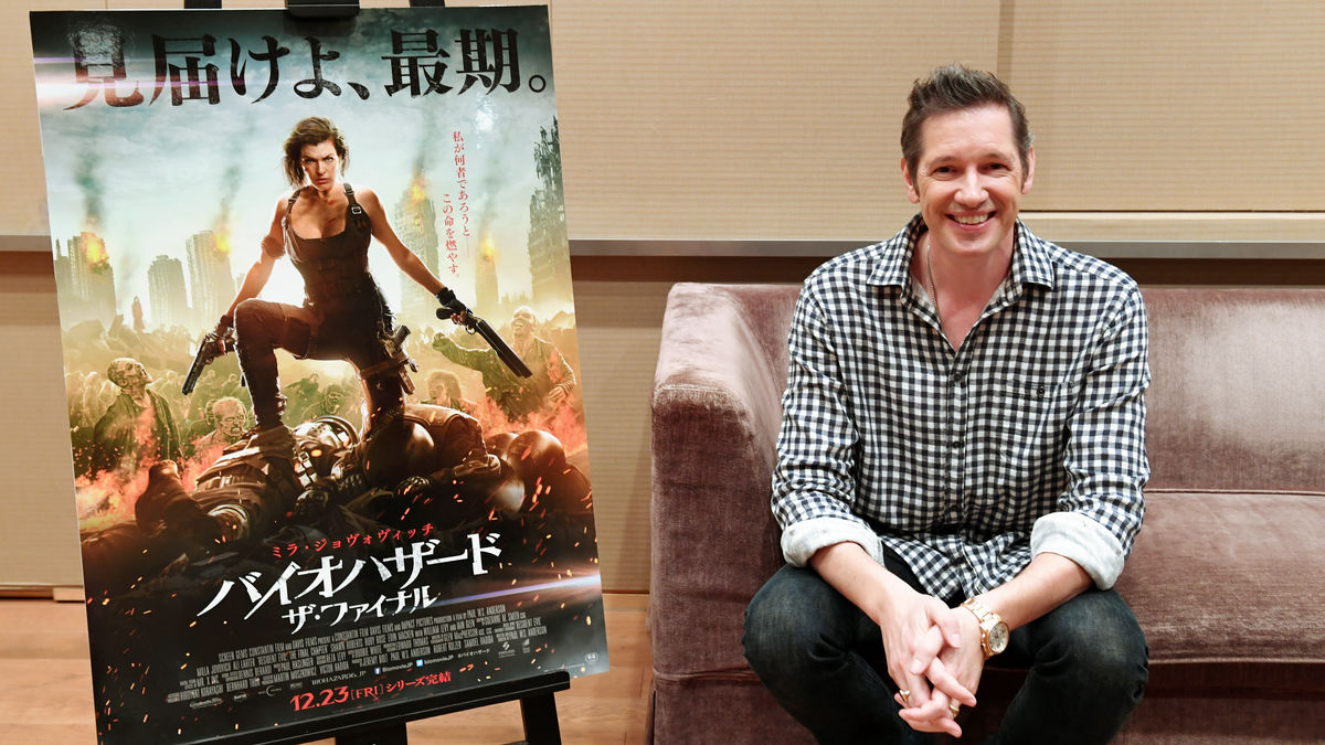 Director Paul W.S. Anderson(R) and his daughter Ever Anderson attend the  world premiere for the film Resident Evil: The Final Chapter in Tokyo,  Japan on December 13, 2016. Photo by Keizo Mori/UPI