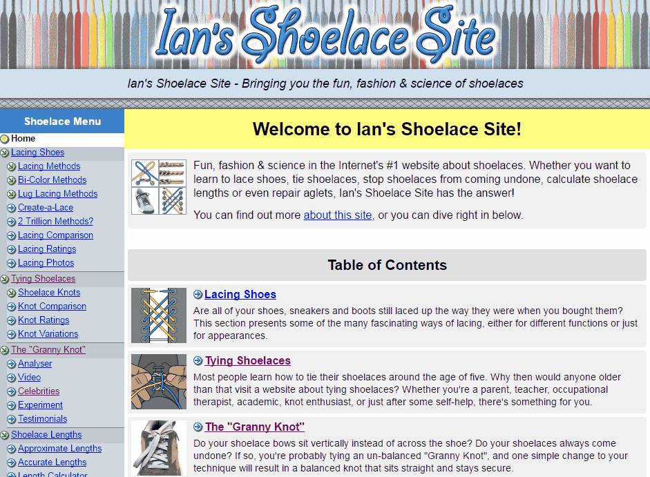 shoelace website
