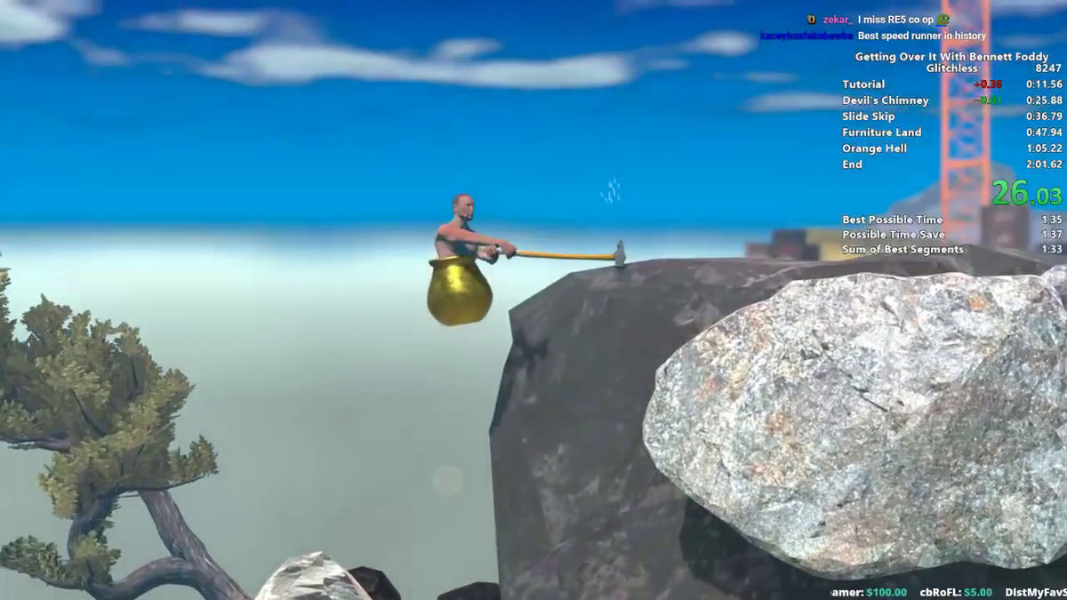 Getting Over It with Bennett Foddy Gameplay -- Enjoy My Frustration 