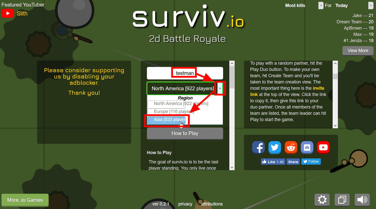 Surviv io  Play Online Now