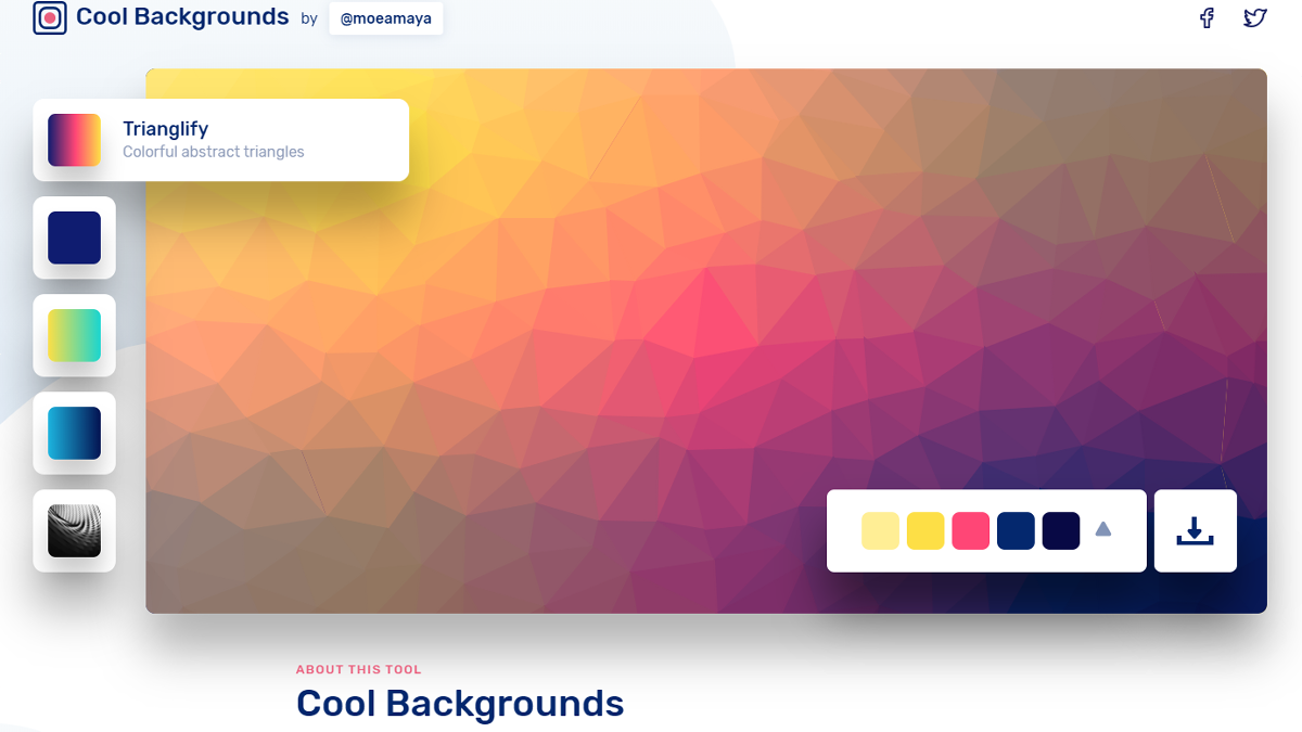 無料でクールな印象を与えるブログ Sns ウェブサイトっぽいデザインの壁紙を作成できる Cool Backgrounds Gigazine