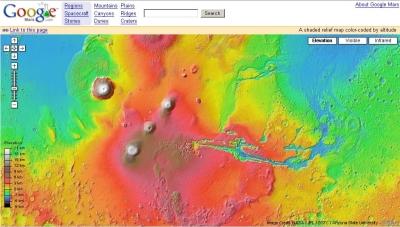 火星の地図を表示する Google Mars Gigazine