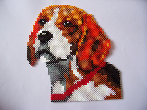コンプリート アイロンビーズ 犬 図案 簡単 無料の折り紙画像
