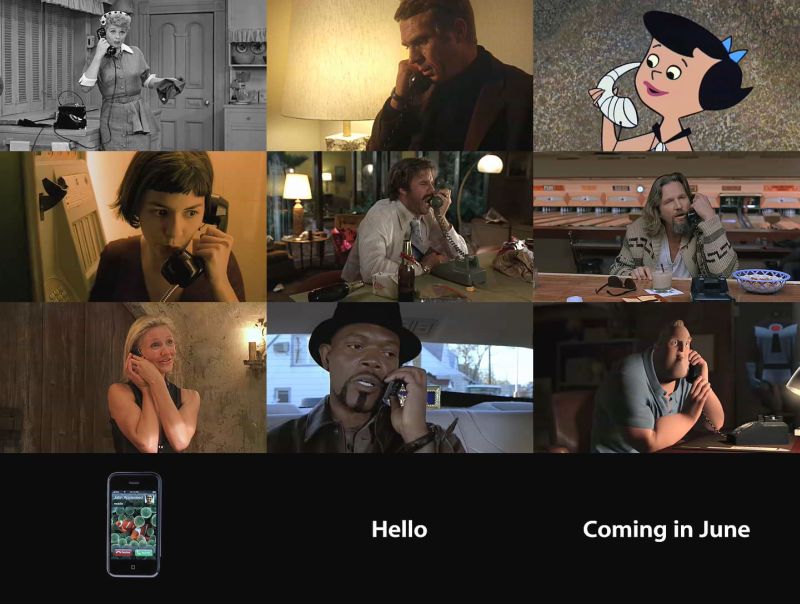 映画の登場人物が次々と Hello と言い続けるiphoneの新cm登場 Gigazine