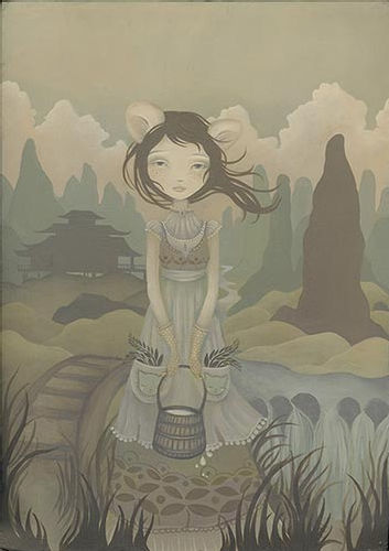 少女と動物を描いた不思議な雰囲気のイラストを見られる Amysol Com Gigazine