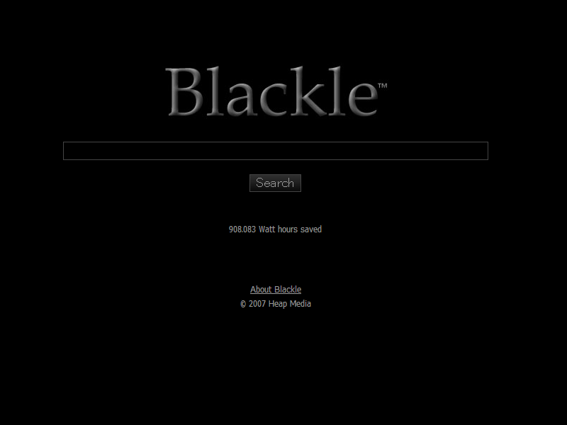 エネルギー消費を抑えて地球に優しい検索サイト「Blackle」 - GIGAZINE