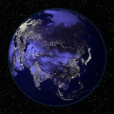 大陸別に宇宙から見た 夜の地球 の写真 Gigazine