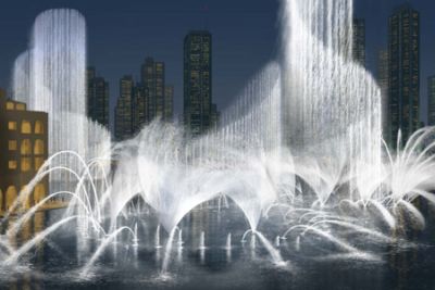 ドバイに50階のビルと同じ高さの噴水が建設される Gigazine