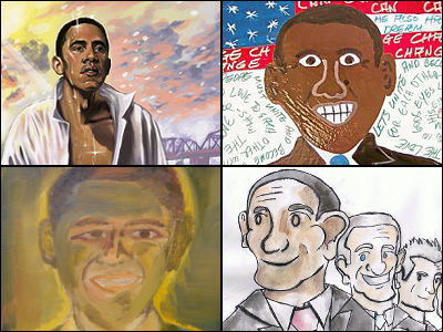オバマ大統領がとんでもないことになっている似顔絵の数々 Gigazine