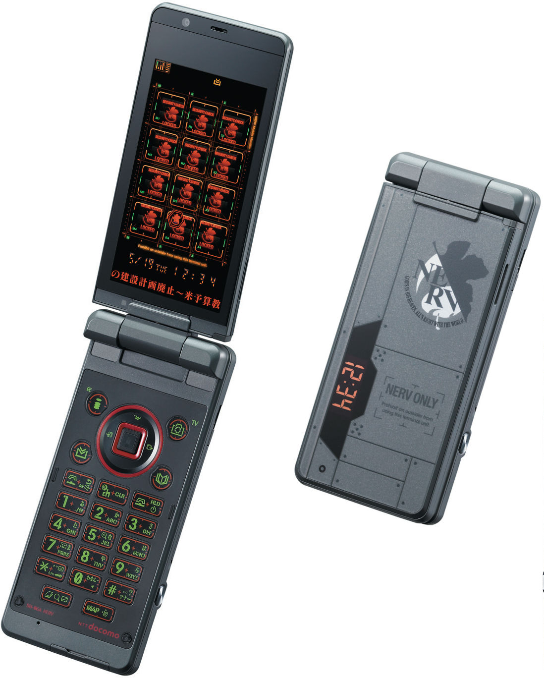 限定数のみ docomo エヴァンゲリオンコラボ ガラケー SH-06A NERV