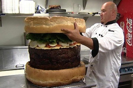 パティの重さは84kg ハンバーガーの大きさギネス記録更新 Gigazine