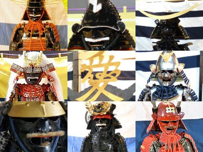 直江兼続や伊達政宗などゲームショウの会場に登場した9人の有名戦国武将の甲冑 Gigazine