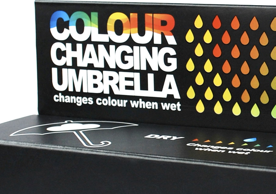 水にぬれると色が変わる Colour Changing Umbrella で憂うつな雨の日をカラフルに Gigazine