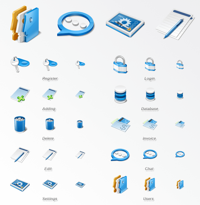 フリーで商用可のハイクオリティなブログ用アイコンセット Cute Blogging Icon Set ウェブアプリ用 Application Icon Set Gigazine