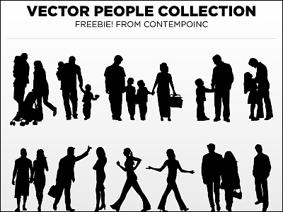 無料で使えるハイクオリティなベクター形式の人物シルエット集 Vector People Collection Gigazine