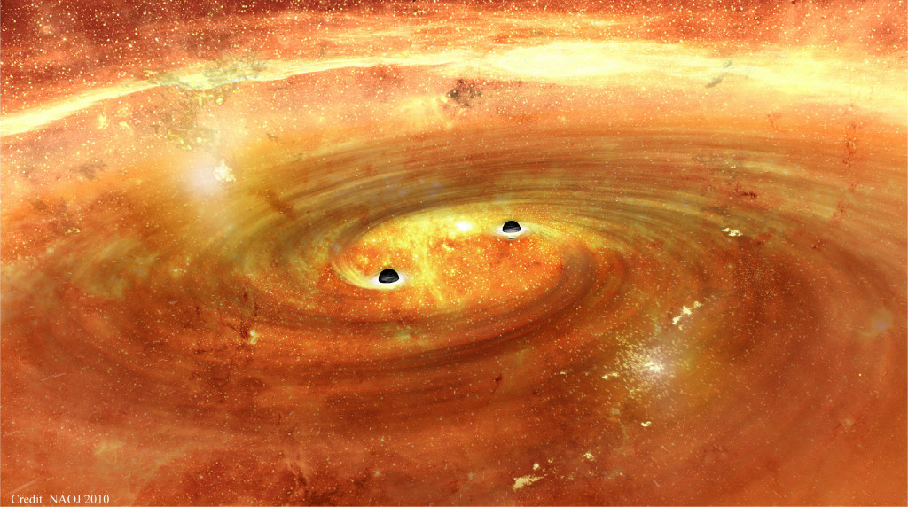 衝突し合体する直前の2つのブラックホールの観測に成功 銀河形成史がまた1ページ か Gigazine