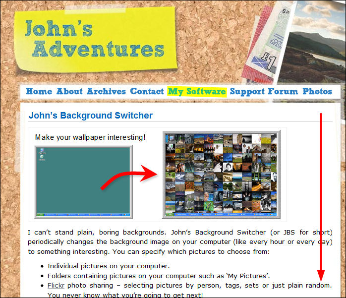 Flickrで人気の画像などを自動的にダウンロードして定期的に壁紙を変更できるフリーソフト John S Background Switcher Gigazine